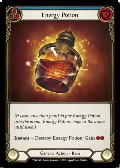Energy Potion BLUE TEA028 - Dorinthea Ironsong - Hero Deck - Flesh and blood card