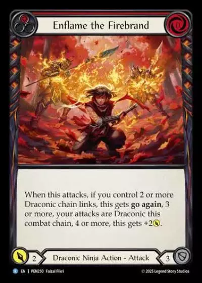 Enflame the Firebrand PEN250 - Compendium of Rathe - Flesh and blood card
