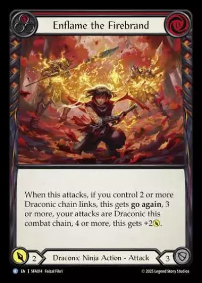 Enflame the Firebrand SFA014 - Silver Age Chapter 2 - Fai - Flesh and blood card