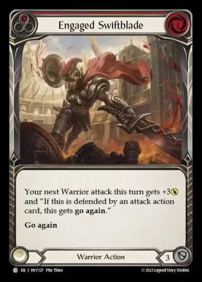 Engaged Swiftblade RED HVY127 - Heavy Hitters - Flesh and blood card