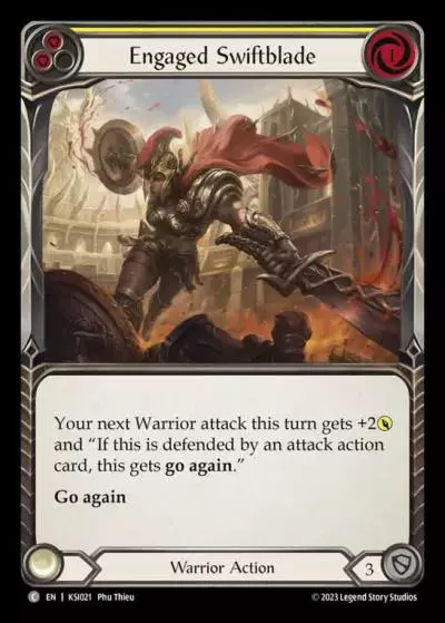 Engaged Swiftblade YELLOW KSI021 - Kassai - Heavy Hitters Blitz Deck - Flesh and blood card