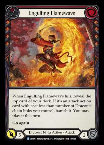 Engulfing Flamewave RED UPR051 - Uprising - Flesh and blood card