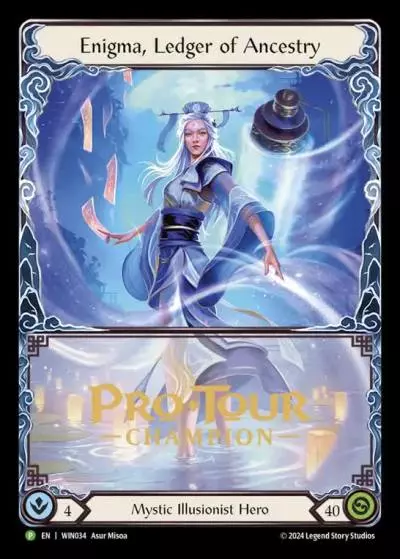 Enigma, Ledger of Ancestry WIN034-CF - Pro Tour Champion Cards - Part the Mistveil - Flesh and blood card