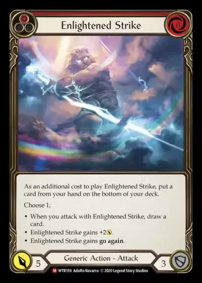 Enlightened Strike RED R-WTR159 - Welcome to Rathe - Unlimited Revised - Flesh and blood card