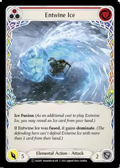 Entwine Ice RED U-ELE097-RF - Tales of Aria - Unlimited - Flesh and blood card