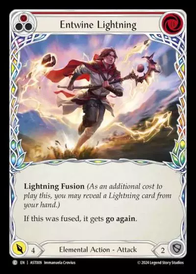 Entwine Lightning RED AST009 - Armory Deck - Aurora, Shooting Star - Flesh and blood card