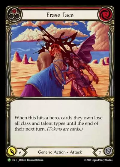 Erase Face RED JDG043-CF - Judge Pack 6 - Flesh and blood card