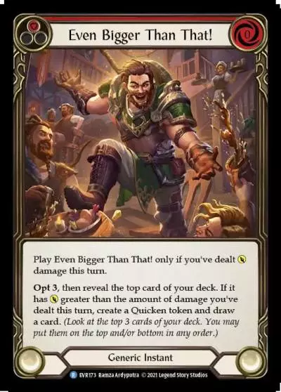 Even Bigger Than That! RED EVR173 - Everfest - Flesh and blood card
