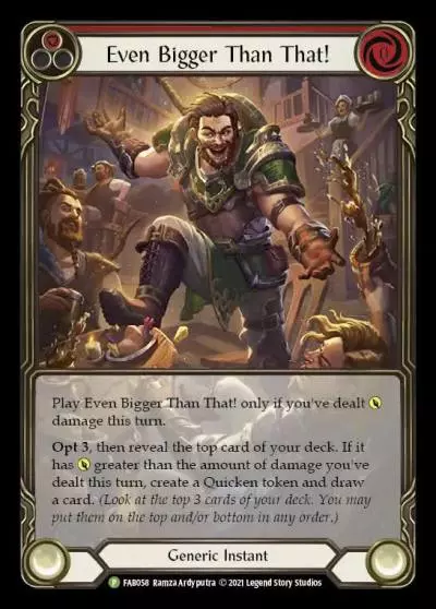 Even Bigger Than That! RED FAB058-RF - Marketing - Alpha Investments Everfest - Flesh and blood card