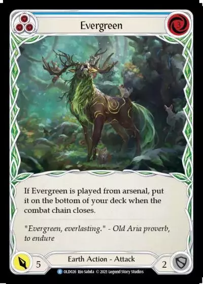 Evergreen BLUE OLD026 - Oldhim - Blitz Deck - Flesh and blood card