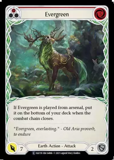 Evergreen RED U-ELE119-RF - Tales of Aria - Unlimited - Flesh and blood card