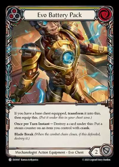 Evo Battery Pack YELLOW EVO047 - Bright Lights - Flesh and blood card