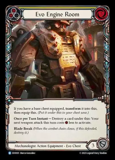 Evo Engine Room YELLOW EVO035 - Bright Lights - Flesh and blood card