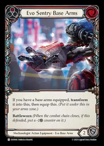 Evo Sentry Base Arms RED EVO044 - Bright Lights - Flesh and blood card