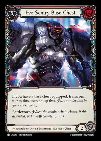 Evo Sentry Base Chest RED EVO043 - Bright Lights - Flesh and blood card