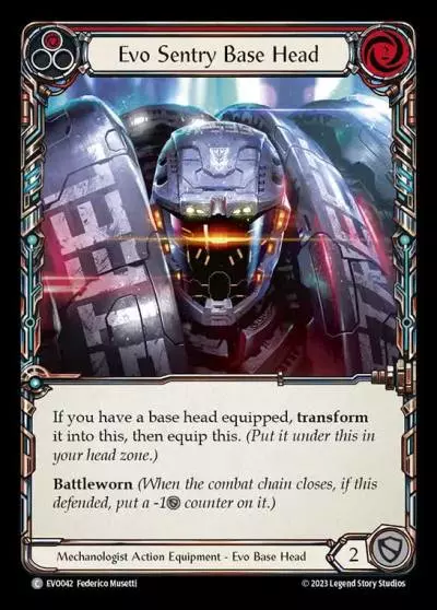 Evo Sentry Base Head RED EVO042 - Bright Lights - Flesh and blood card