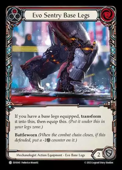Evo Sentry Base Legs RED EVO045 - Bright Lights - Flesh and blood card