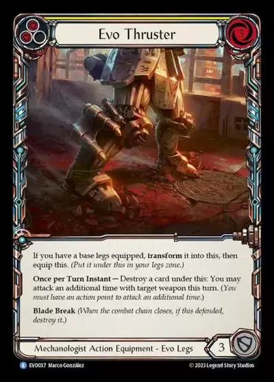 Evo Thruster YELLOW EVO037 - Bright Lights - Flesh and blood card