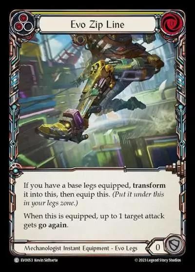 Evo Zip Line YELLOW EVO053 - Bright Lights - Flesh and blood card