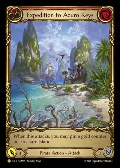Expedition to Azuro Keys RED SEA155-TP - High Seas - Treasure Pack - Flesh and blood card