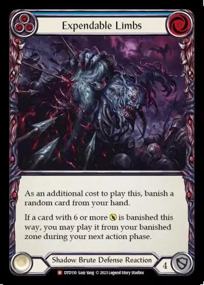 Expendable Limbs BLUE DTD110 - Dusk till Dawn - Flesh and blood card