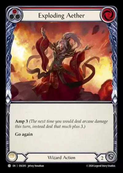 Exploding Aether RED OSC015 - Rosetta Blitz Deck - Oscilio - Flesh and blood card