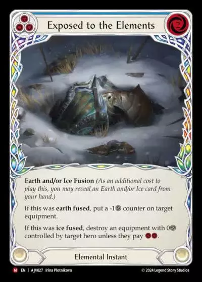 Exposed to the Elements BLUE AJV027 - Armory Deck Origins - Jarl Vetreiði - Flesh and blood card