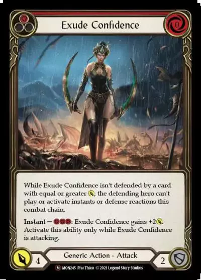 Exude Confidence RED U-MON245-RF - Monarch - Unlimited - Flesh and blood card