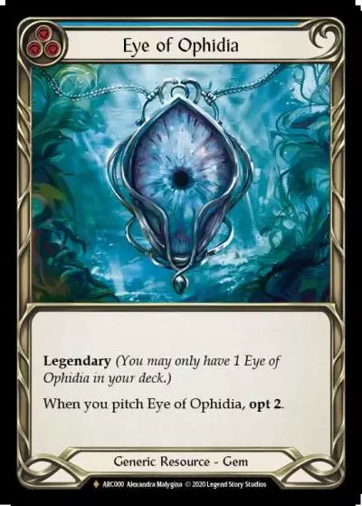 Eye of Ophidia BLUE U-ARC000-RF - Arcane Rising - Unlimited - Flesh and blood card