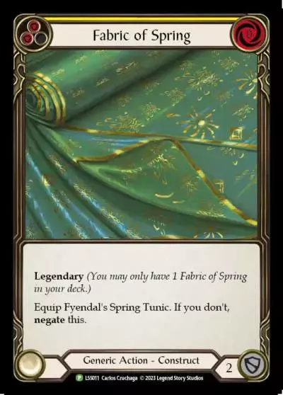 Fabric of Spring YELLOW LSS011-CF - Cosplay - 2023 - Flesh and blood card