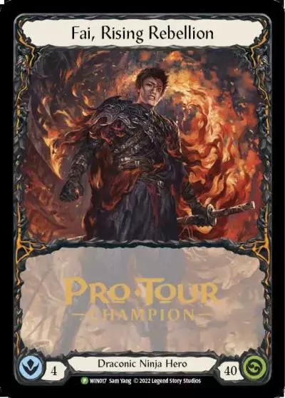 Fai, Rising Rebellion WIN017-CF - Pro Tour Champion Cards - Flesh and blood card