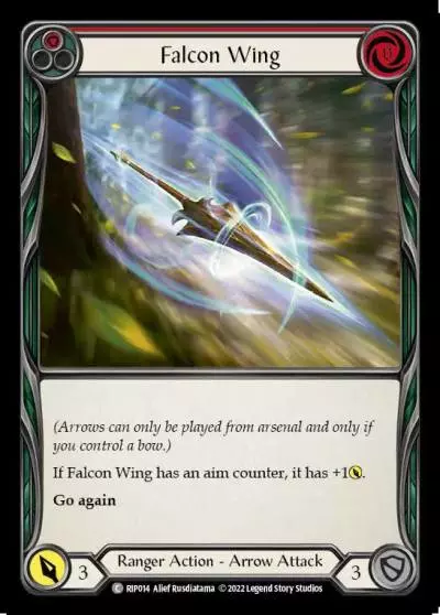 Falcon Wing RED RIP014 - Riptide - Blitz Deck - Flesh and blood card
