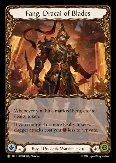 Fang, Dracai of Blades HER134-RF - Road to Nationals - 2025 - Flesh and blood card