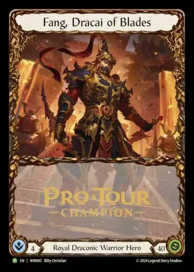 Fang, Dracai of Blades WIN045-CF - Pro Tour Champion Cards - The Hunted - Flesh and blood card