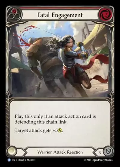 Fatal Engagement RED OLA013 - Olympia - Heavy Hitters Blitz Deck - Flesh and blood card
