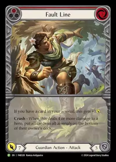 Fault Line RED FAB328-RF - Battle Hardened - Mastery Pack Guardian - Flesh and blood card