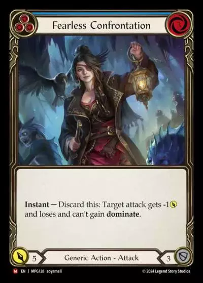 Fearless Confrontation BLUE MPG128 - Mastery Pack Guardian - Flesh and blood card