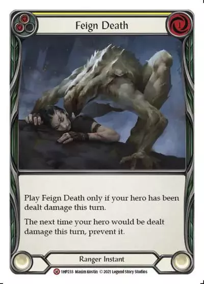 Feign Death YELLOW 1HP233 - History Pack 1 - Flesh and blood card