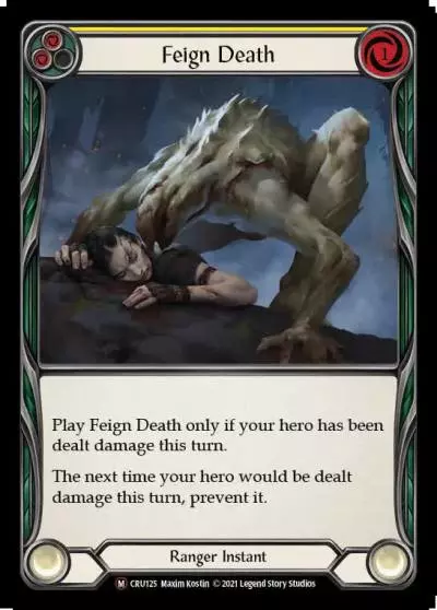 Feign Death YELLOW U-CRU125-RF - Crucible of War - Unlimited - Flesh and blood card