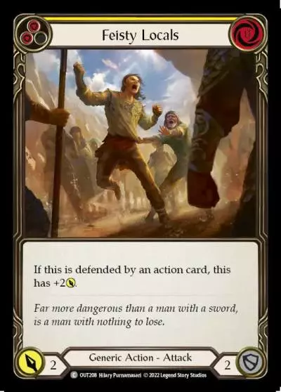 Feisty Locals YELLOW OUT208 - Outsiders - Flesh and blood card