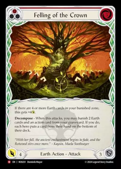 Felling of the Crown RED ROS031 - Rosetta - Flesh and blood card
