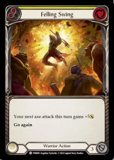 Felling Swing YELLOW DYN083 - Dynasty - Flesh and blood card