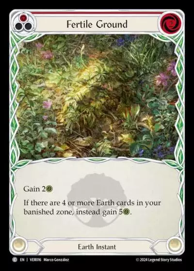 Fertile Ground RED VER016 - Rosetta Blitz Deck - Verdance - Flesh and blood card
