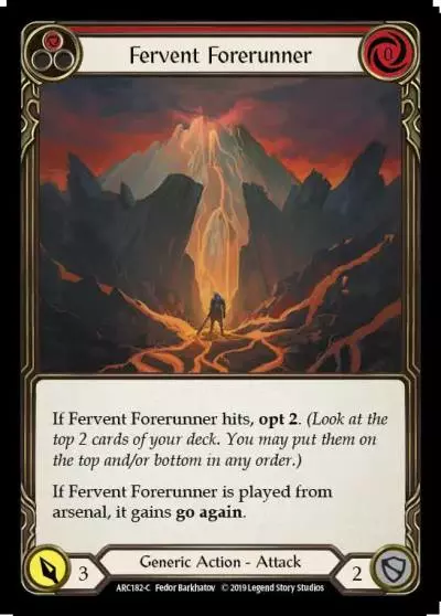 Fervent Forerunner RED ARC182 - Arcane Rising - Flesh and blood card