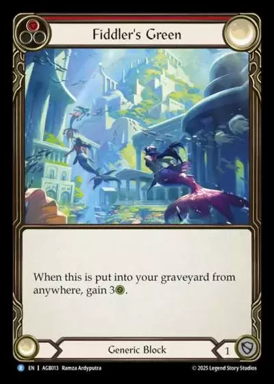 Fiddler's Green RED AGB013 - Armory Deck - Gravy Bones - Flesh and blood card
