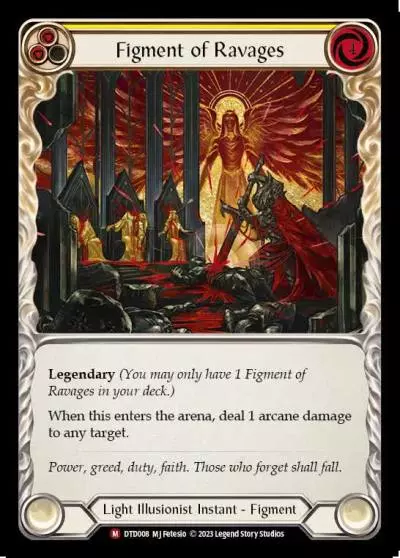 Figment of Ravages YELLOW DTD008 - Dusk till Dawn - Flesh and blood card