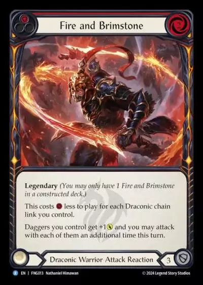 Fire and Brimstone RED FNG013 - The Hunted Blitz Deck - Fang - Flesh and blood card