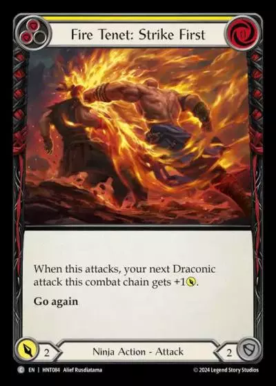 Fire Tenet: Strike First YELLOW HNT084 - The Hunted - Flesh and blood card