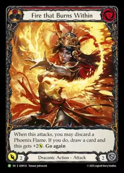 Fire that Burns Within GEM132 - GEM - Pack 4 - Flesh and blood card