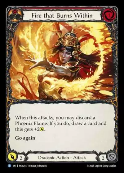 Fire that Burns Within PEN255 - Compendium of Rathe - Flesh and blood card